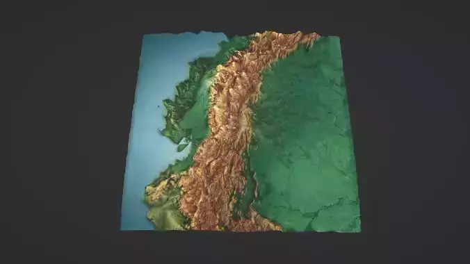 Ecuador Map Topography