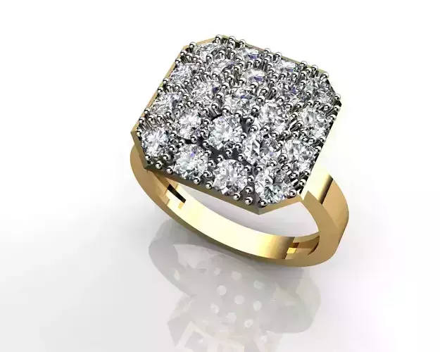 Round Diamond Yellow Gold 18K