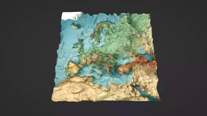 Europe Map Topography