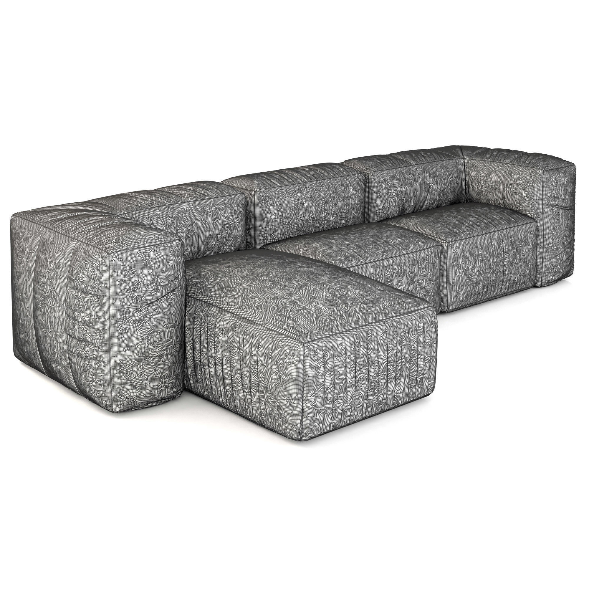 Restoration Hardware Preconfigured Fulham Left-Arm sofa 3D model_7