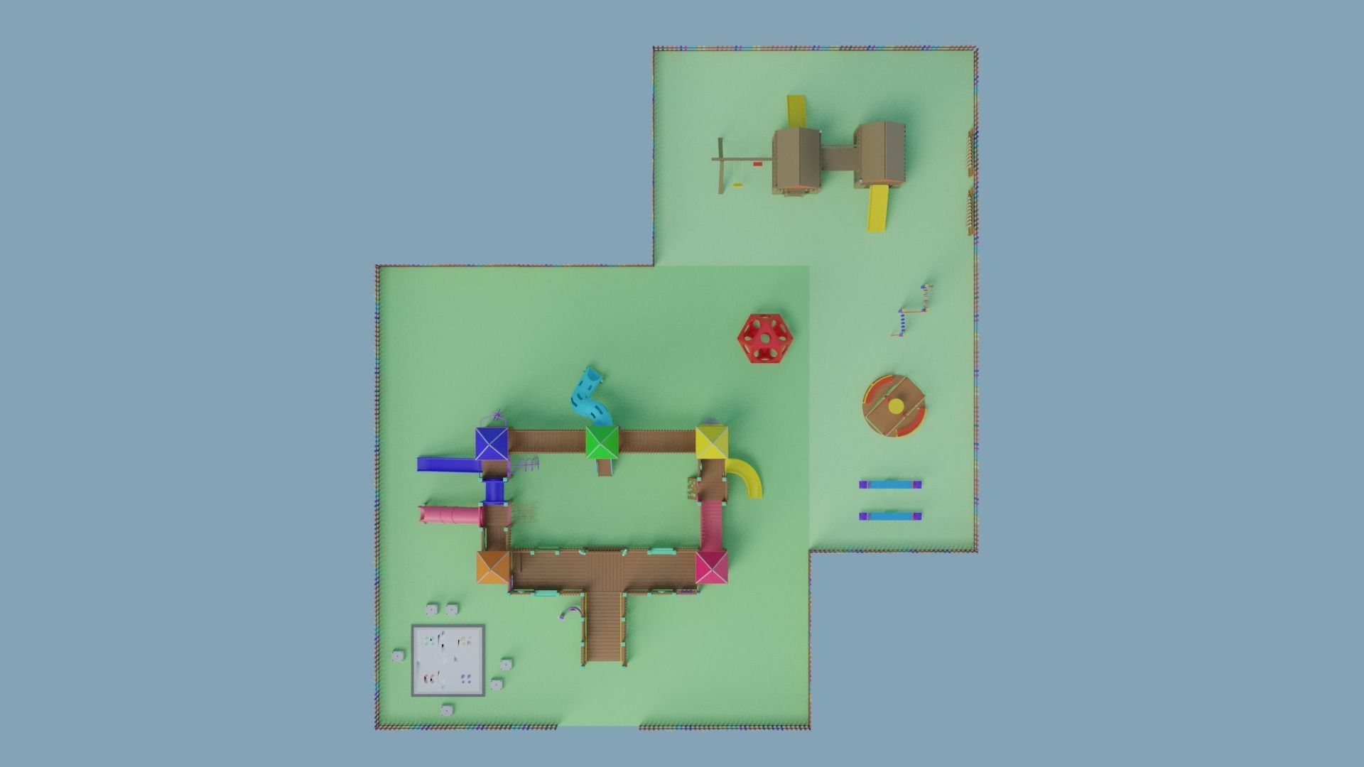 Playground Park Landscape Design 3D model_19