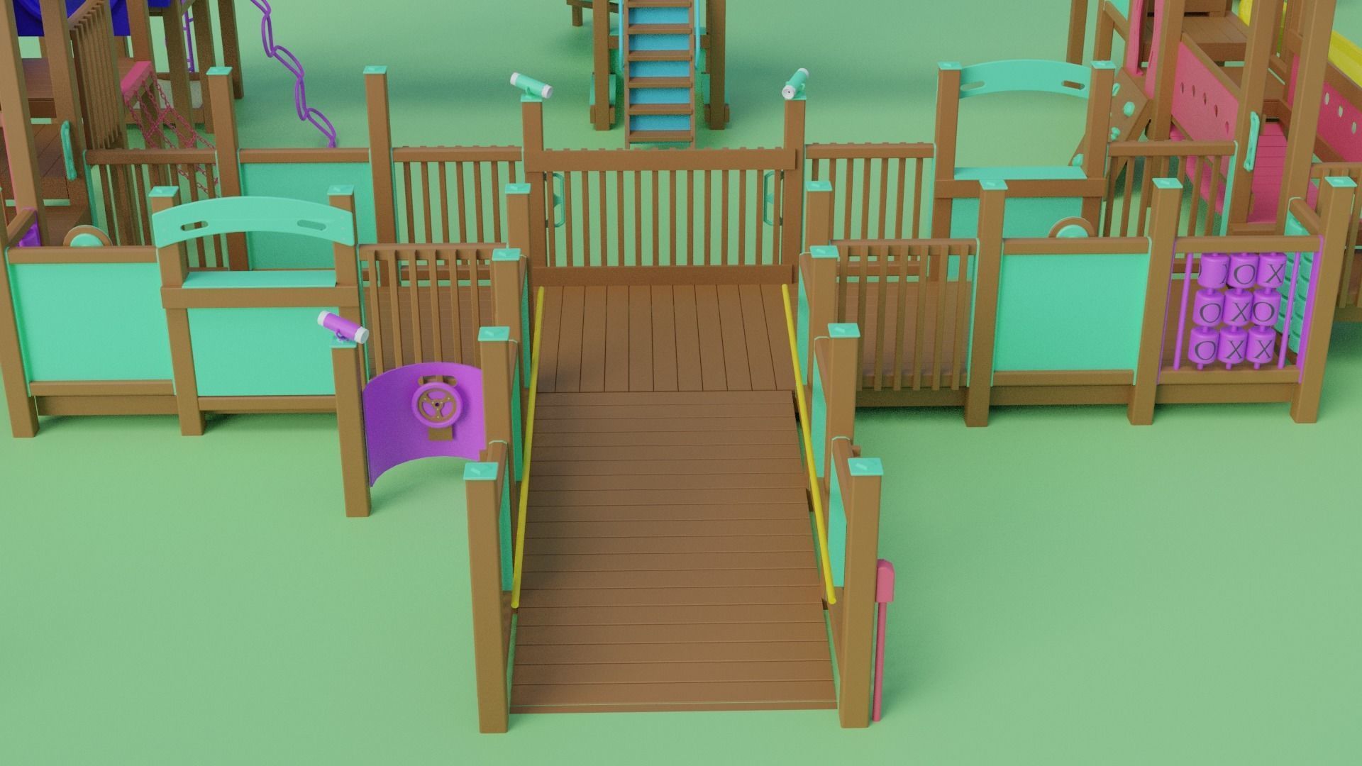 Playground Park Landscape Design 3D model_18