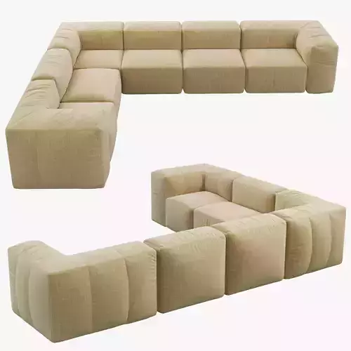 Restoration Hardware Preconfigured Fulham L-Sectional Sofa