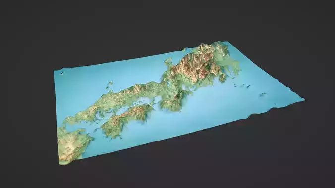 Japan Map Topography