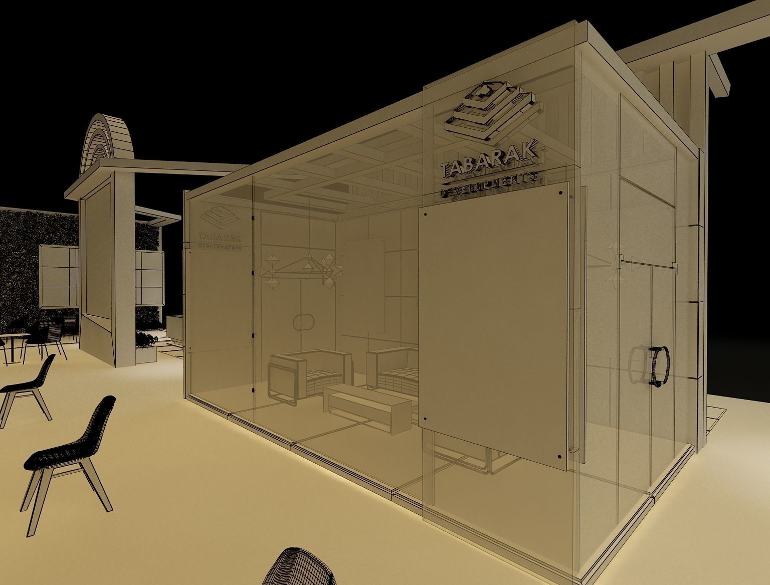 Booth Exhibition Stand a243b 3D model_23