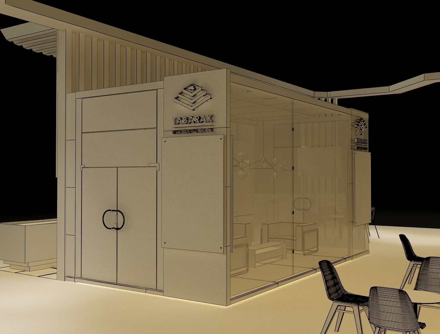 Booth Exhibition Stand a243b 3D model_21
