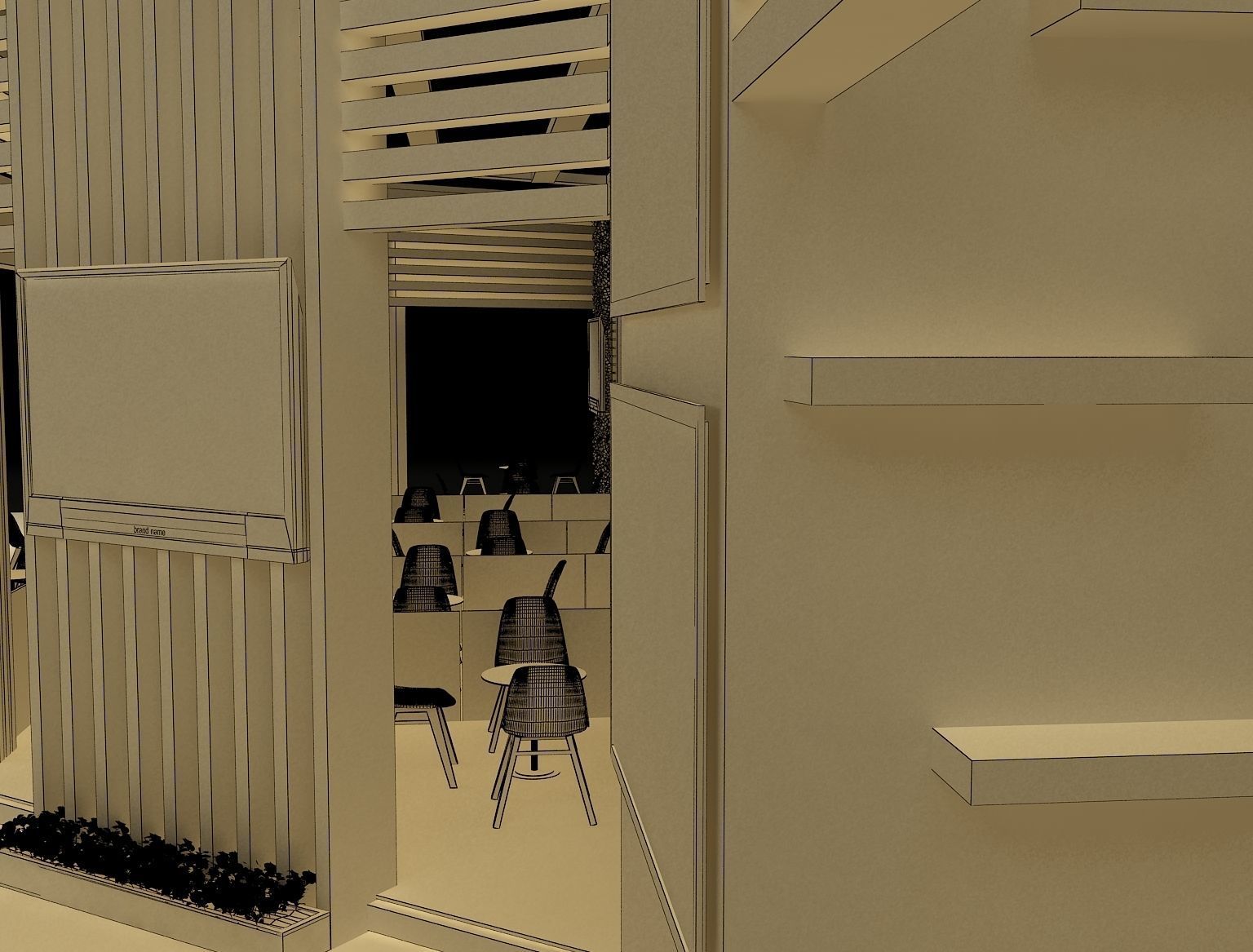 Booth Exhibition Stand a243b 3D model_15