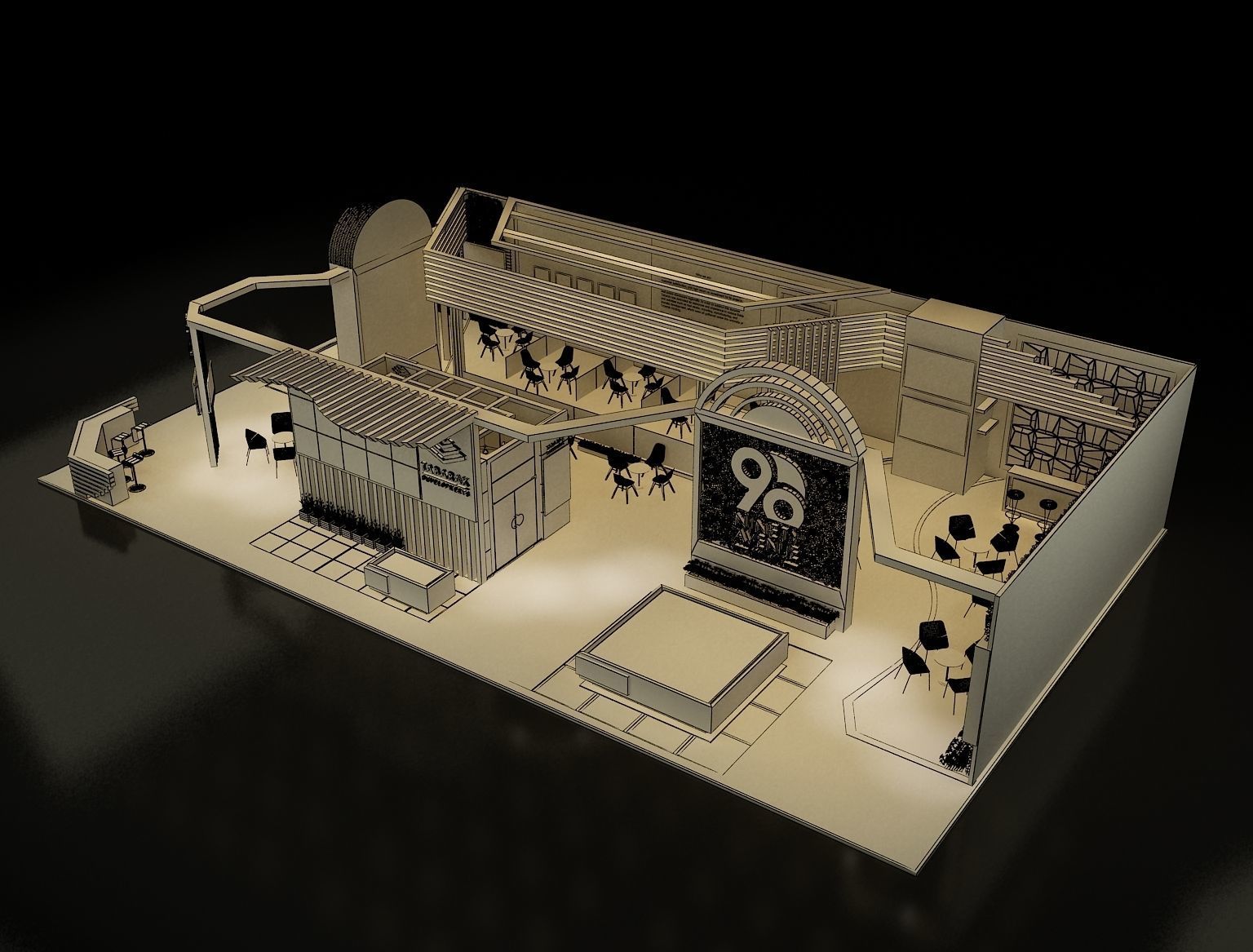 Booth Exhibition Stand a243b 3D model_3