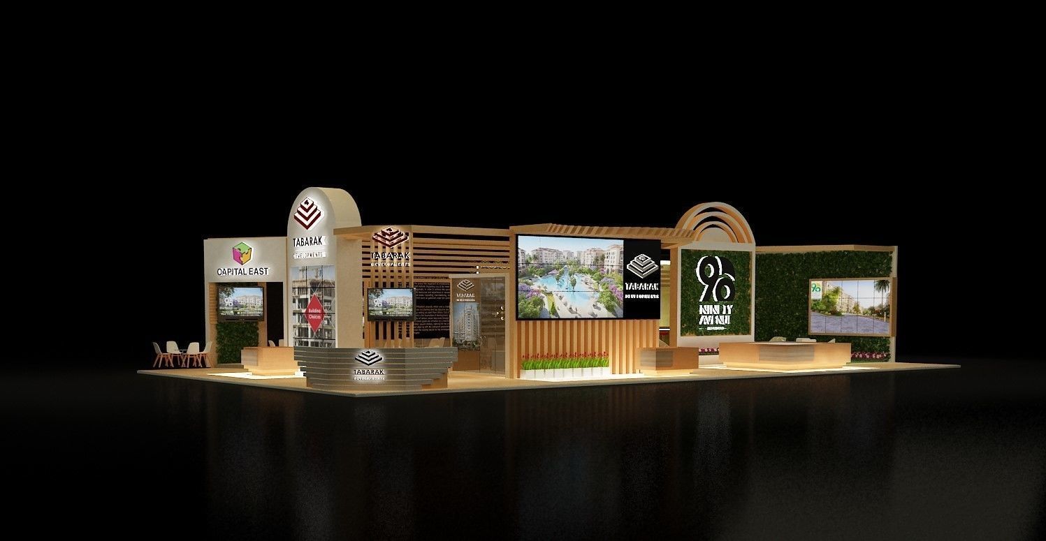 Booth Exhibition Stand a243b 3D model_30