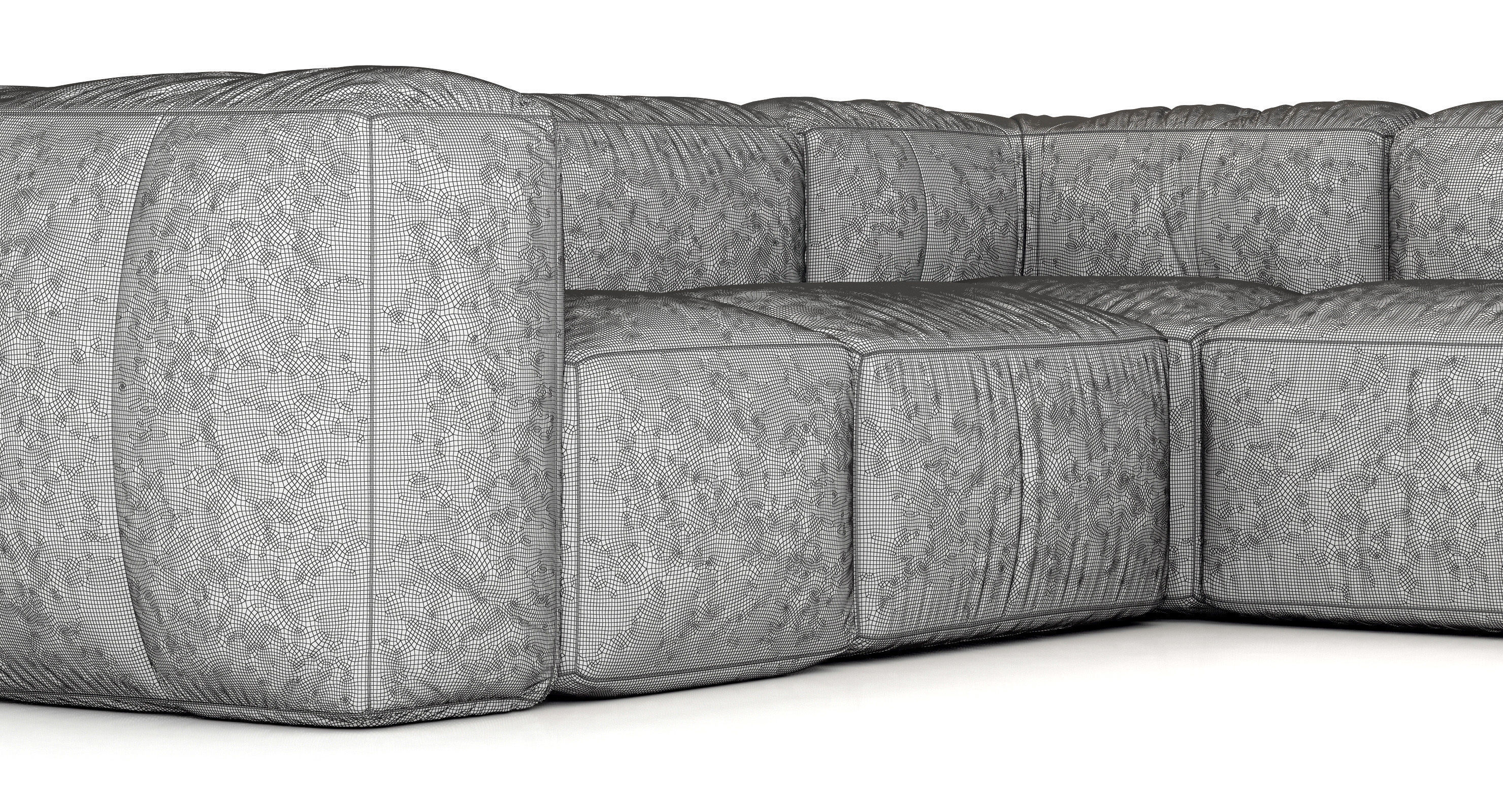 Restoration Hardware Preconfigured Fulham Upholstered U-Sofa 3D model_6