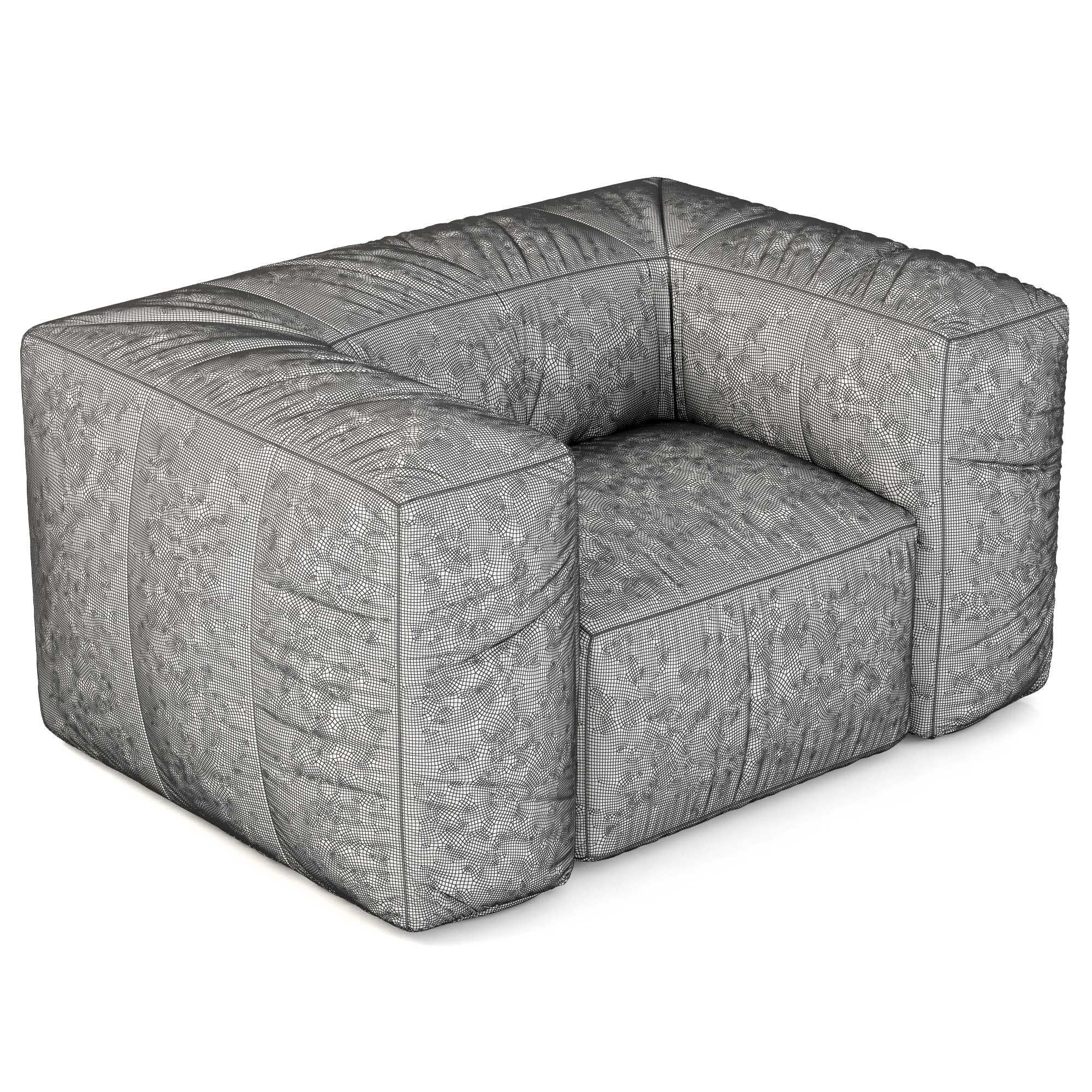 Restoration Hardware Fulham Leather Chair 3D model_6