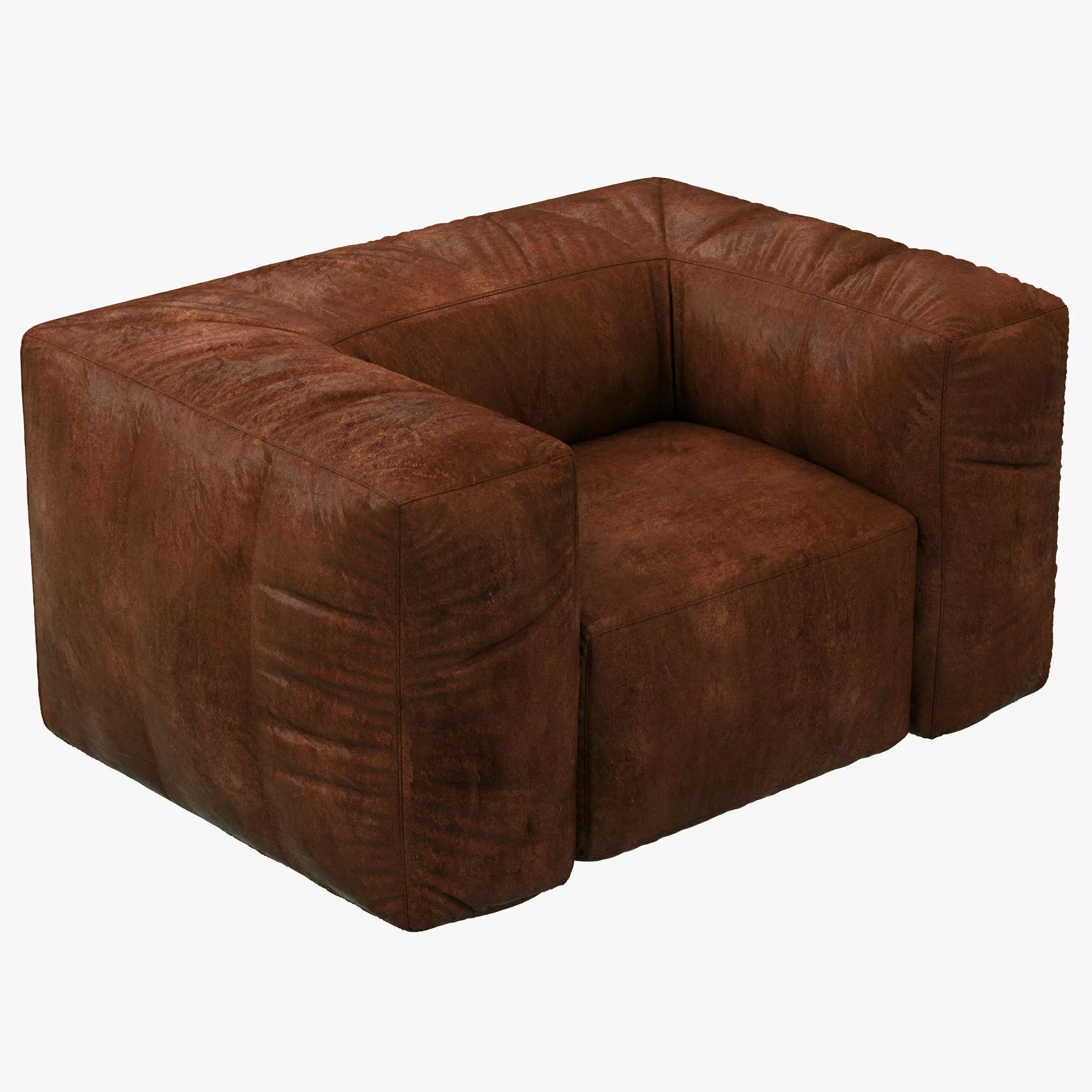 Restoration Hardware Fulham Leather Chair 3D model_0