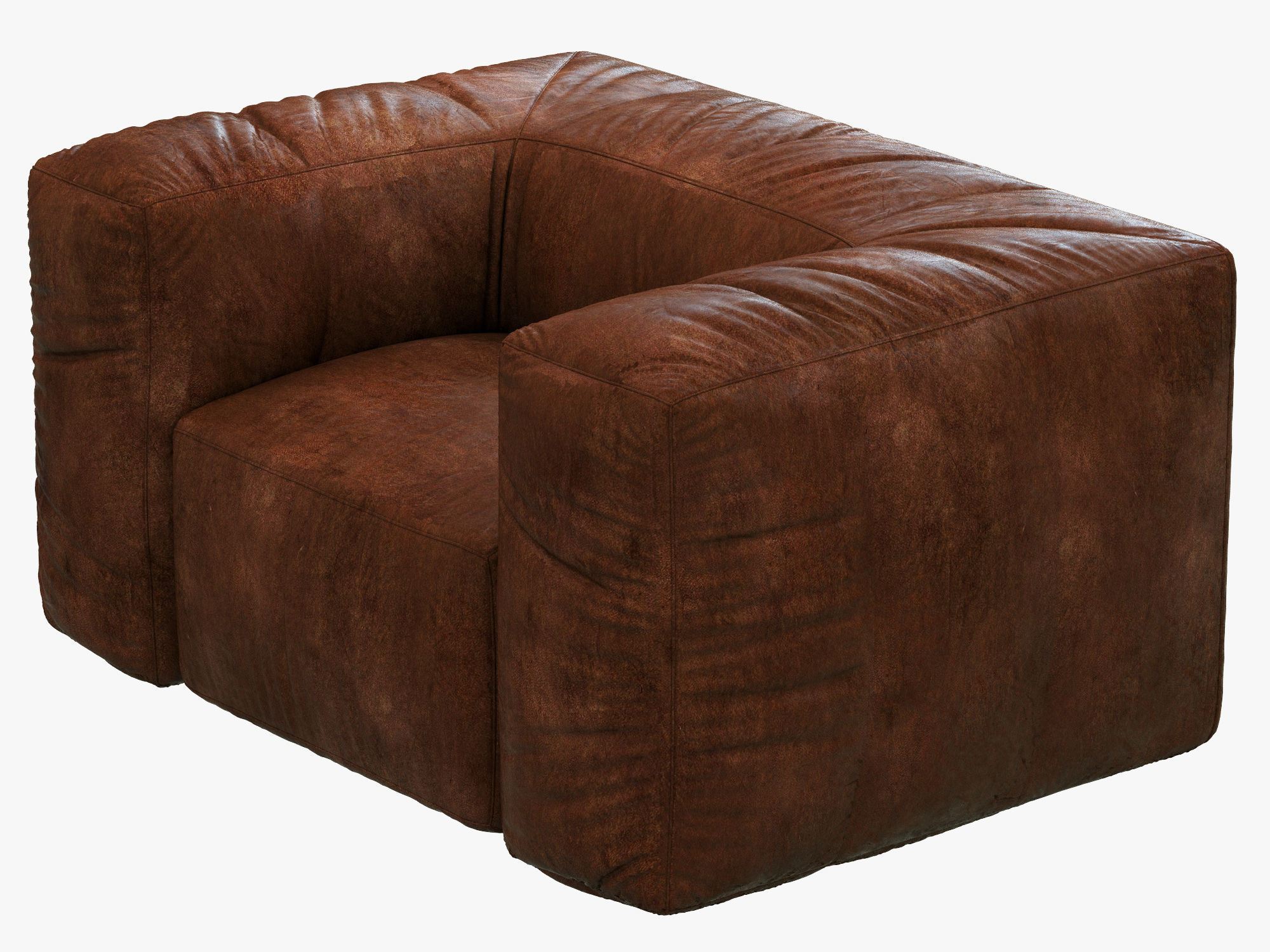 Restoration Hardware Fulham Leather Chair 3D model_5