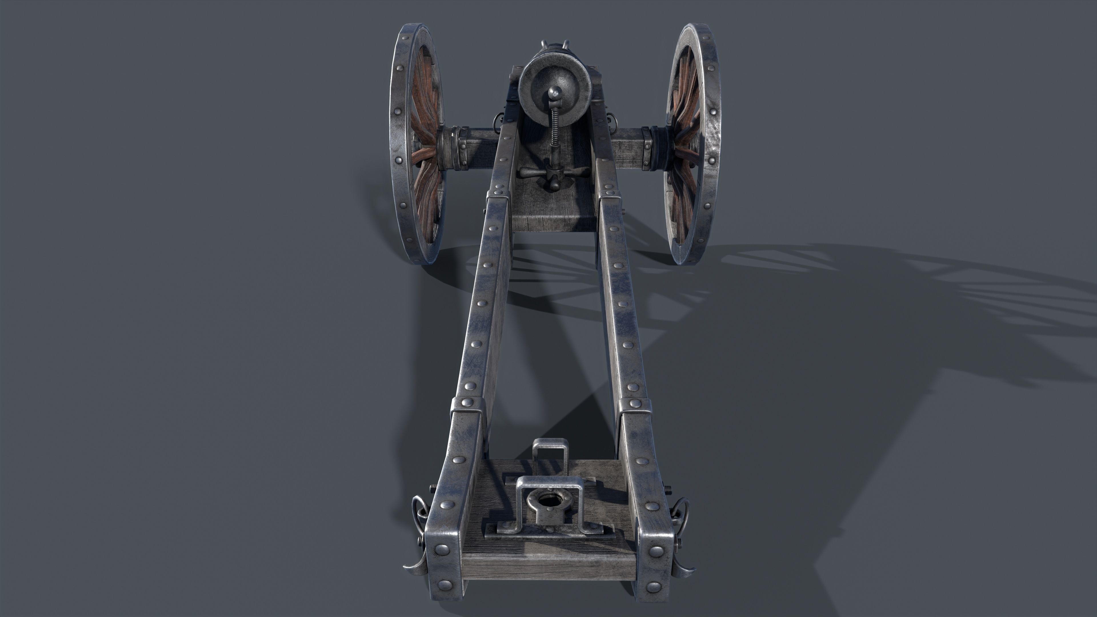 Medieval cannon Low-poly 3D model Low-poly 3D model_5