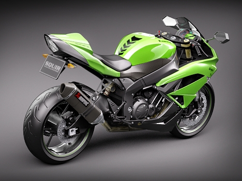 Kawasaki Ninja ZX-6R 3D model_5