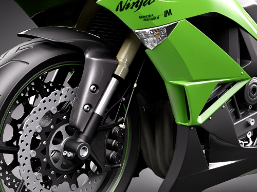 Kawasaki Ninja ZX-6R 3D model_2