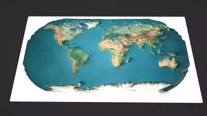 World Map Topography