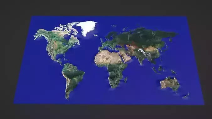 World Map Topography