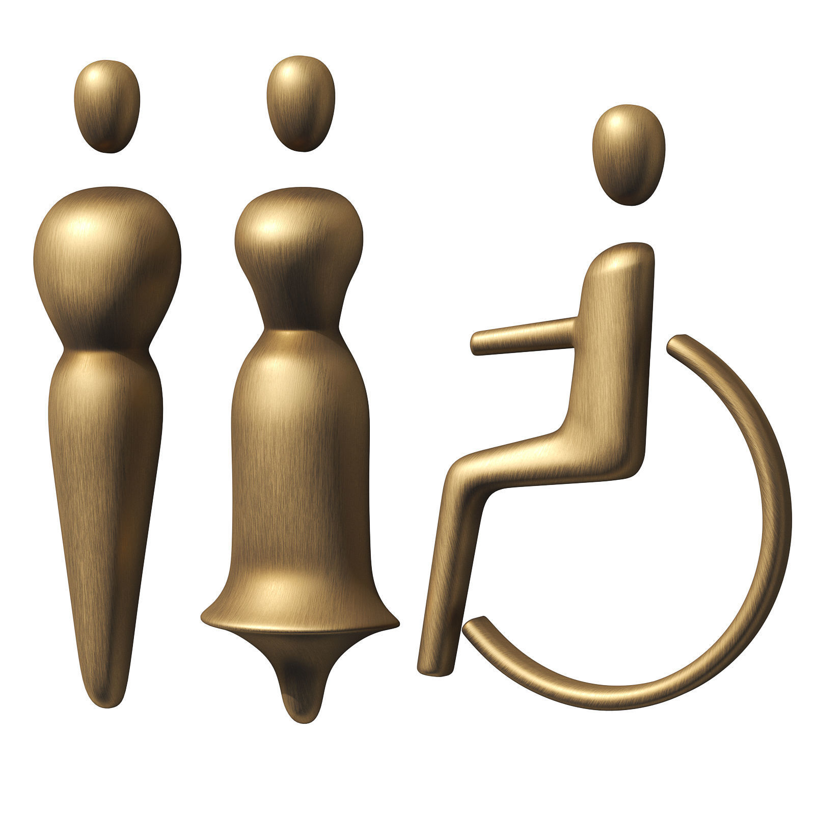 Bathroom signs 3D model_4