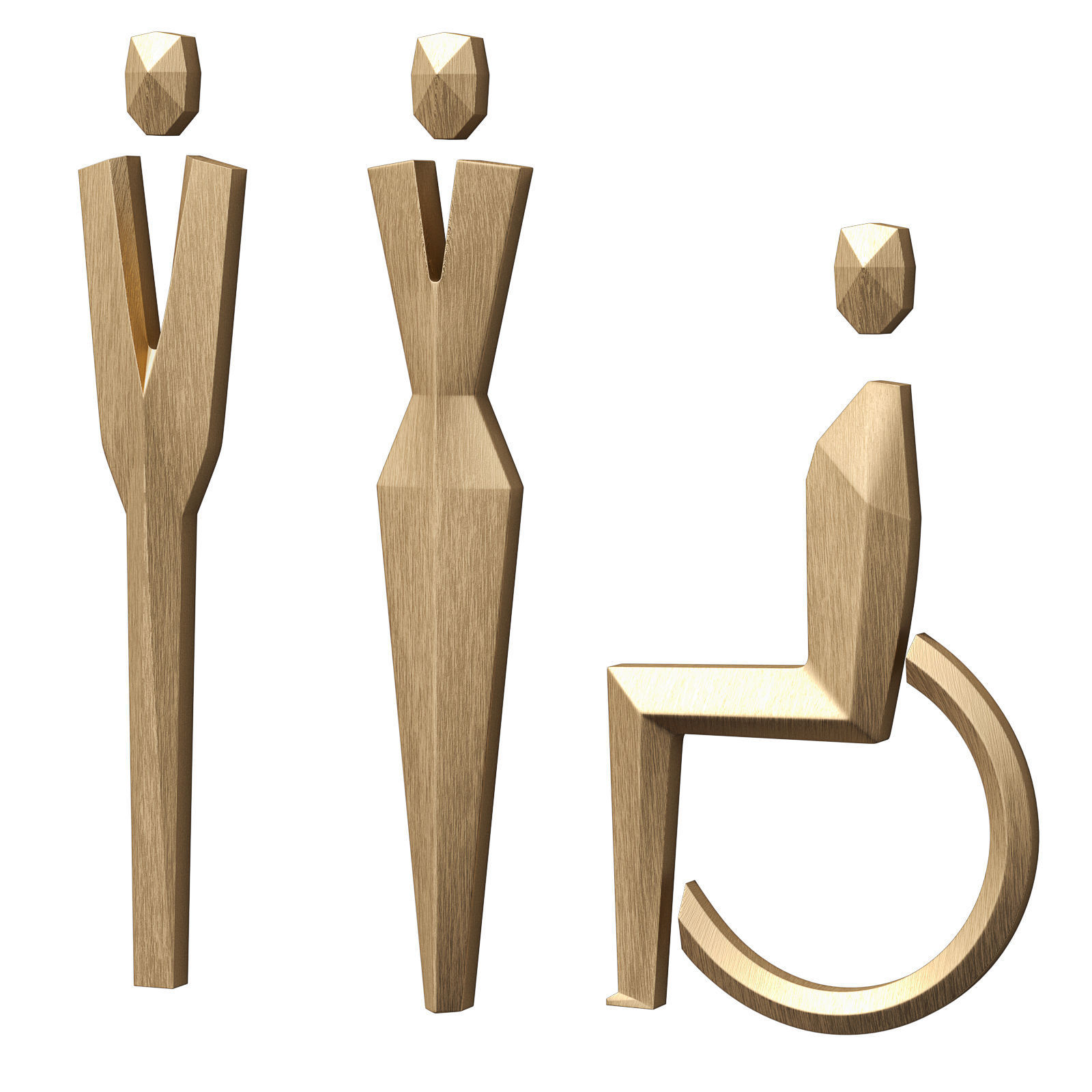 Bathroom signs 3D model_5