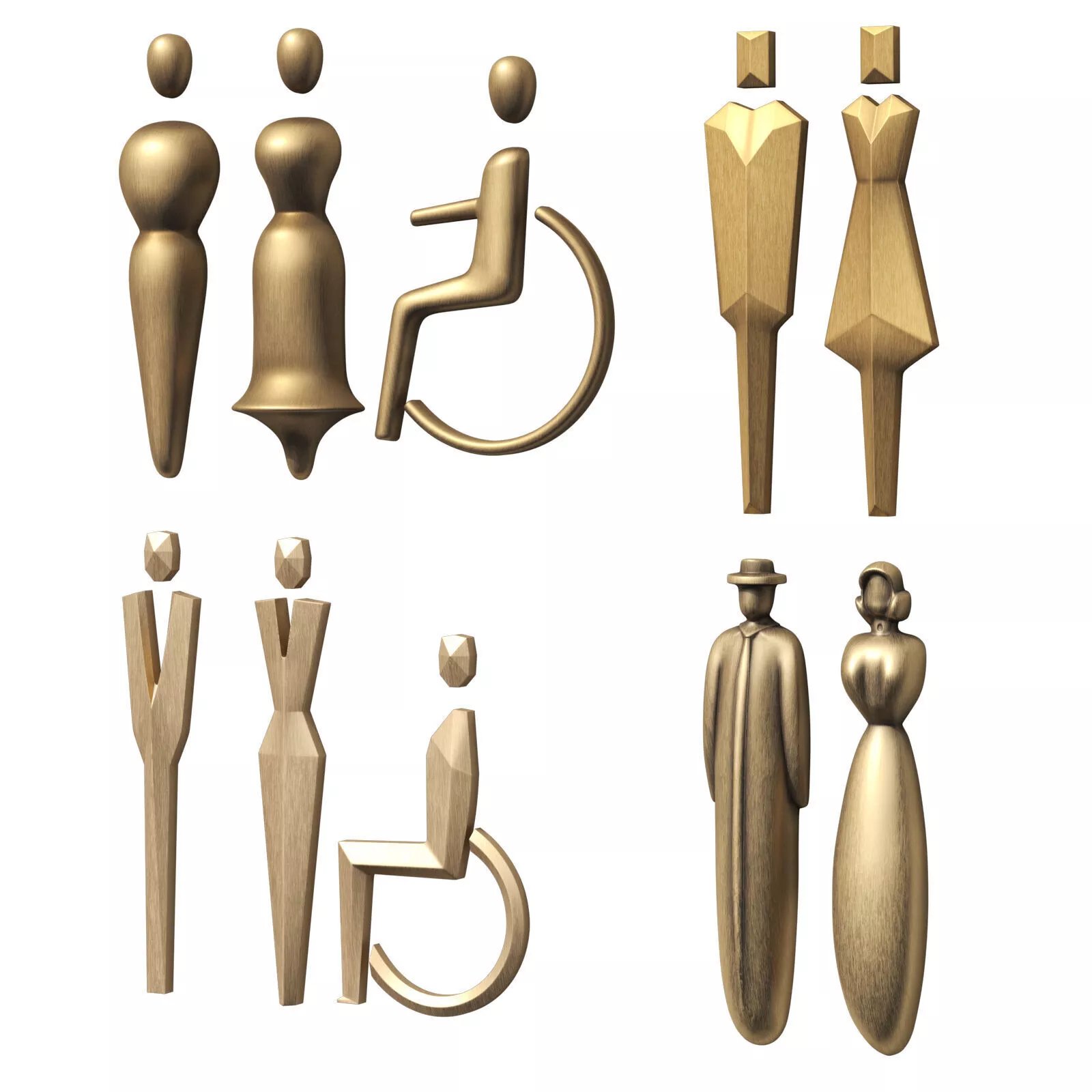 Bathroom signs 3D model