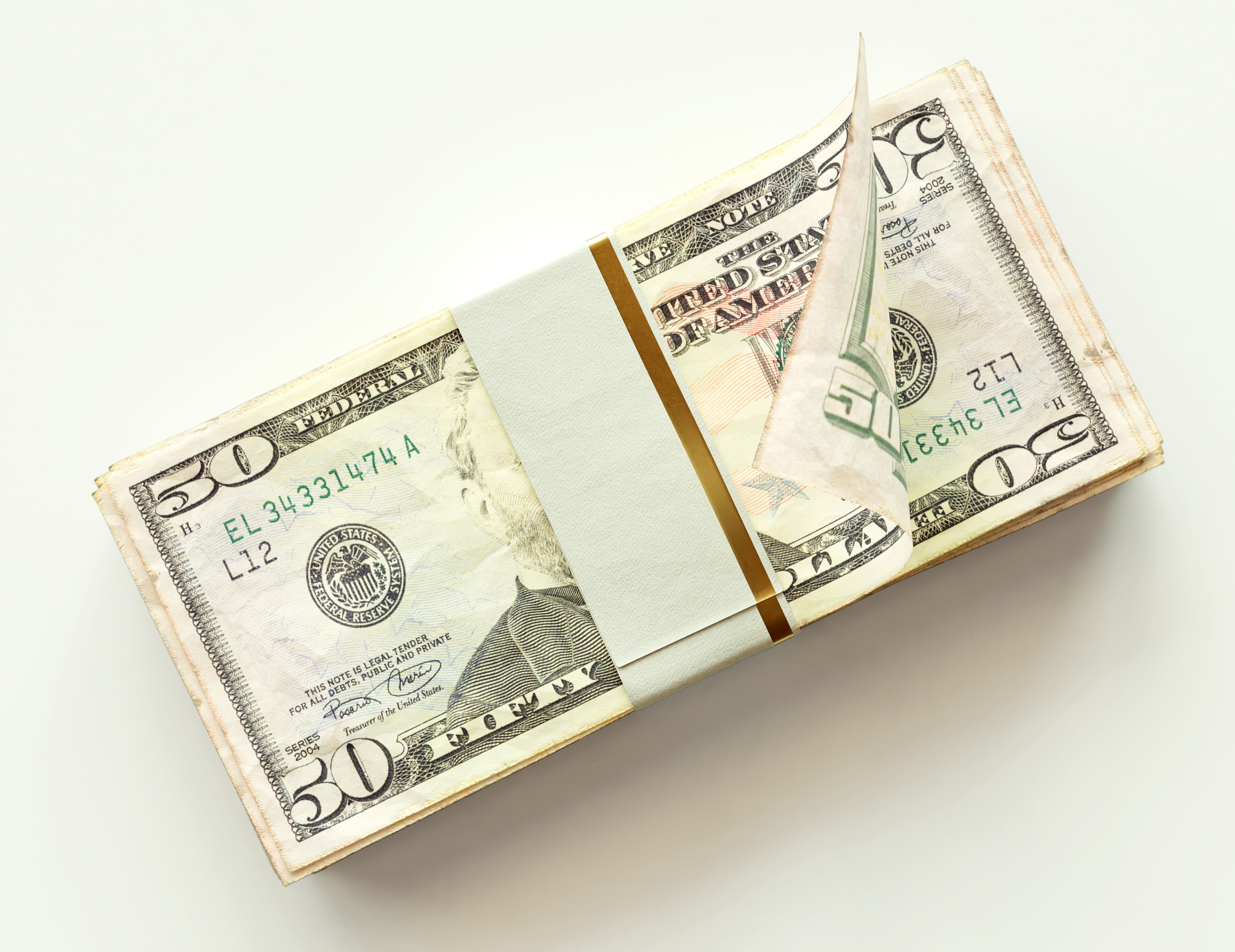 Cash Bundle US Dollar 3D model_3