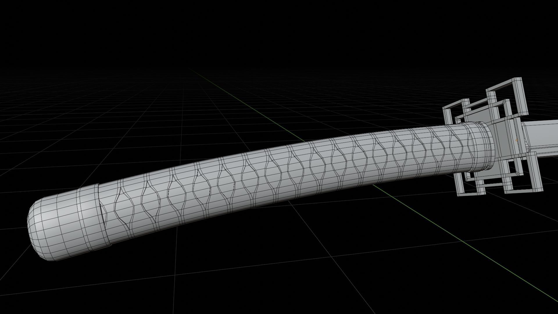 Low poly Katana  Low-poly 3D model_7
