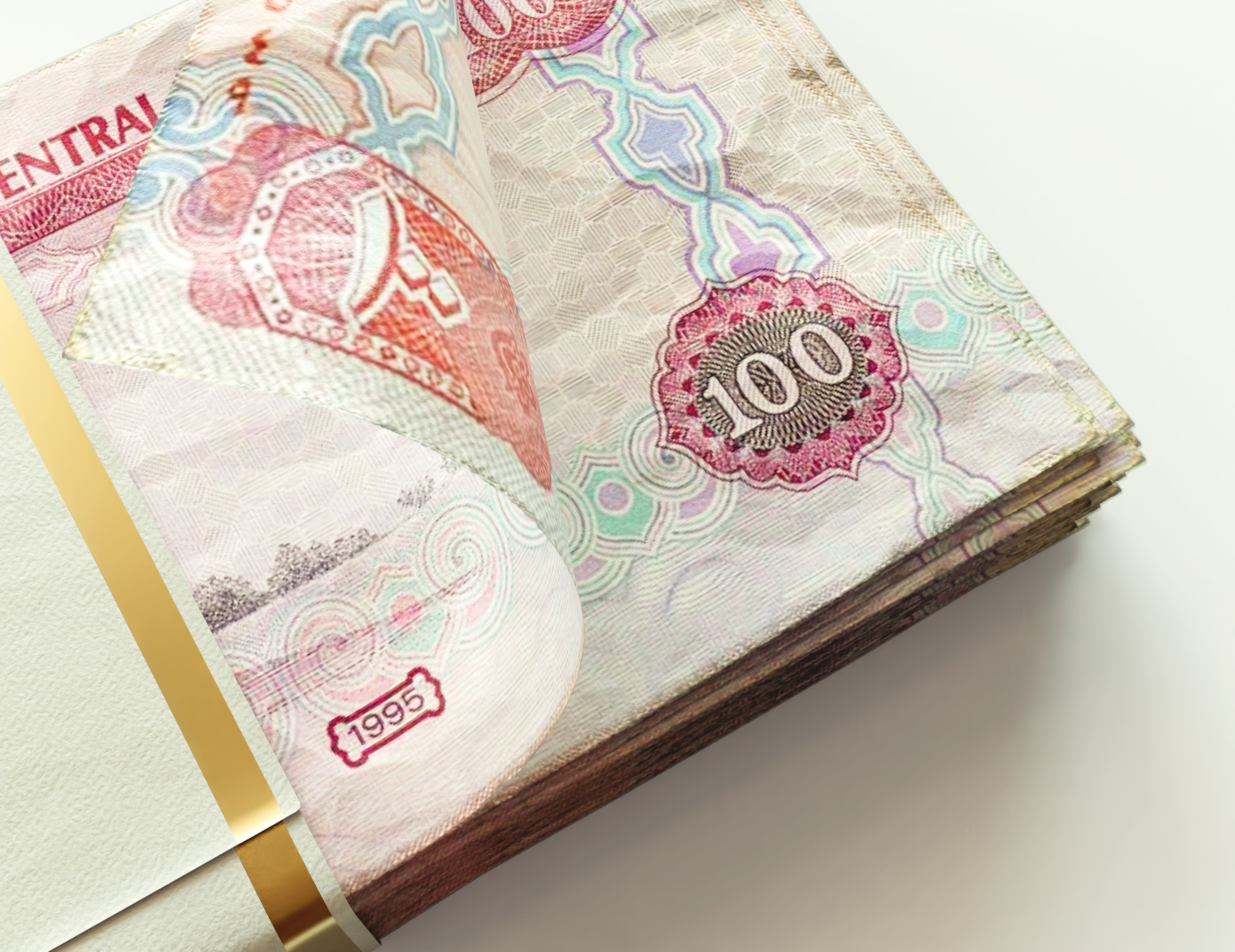 Cash Bundle DIRHAM 3D model_1