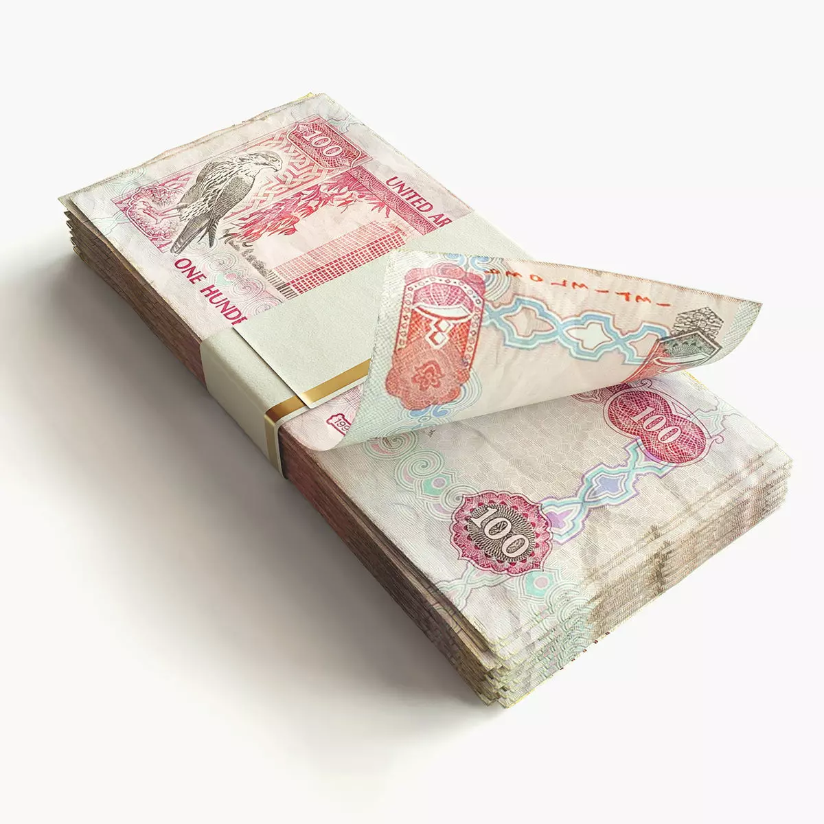 Cash Bundle DIRHAM 3D model_0