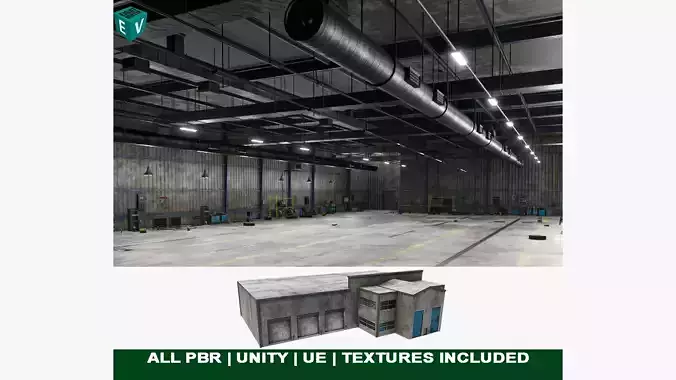 Old Dirty Workshop Exterior Interior All PBR Unity UE Textures 