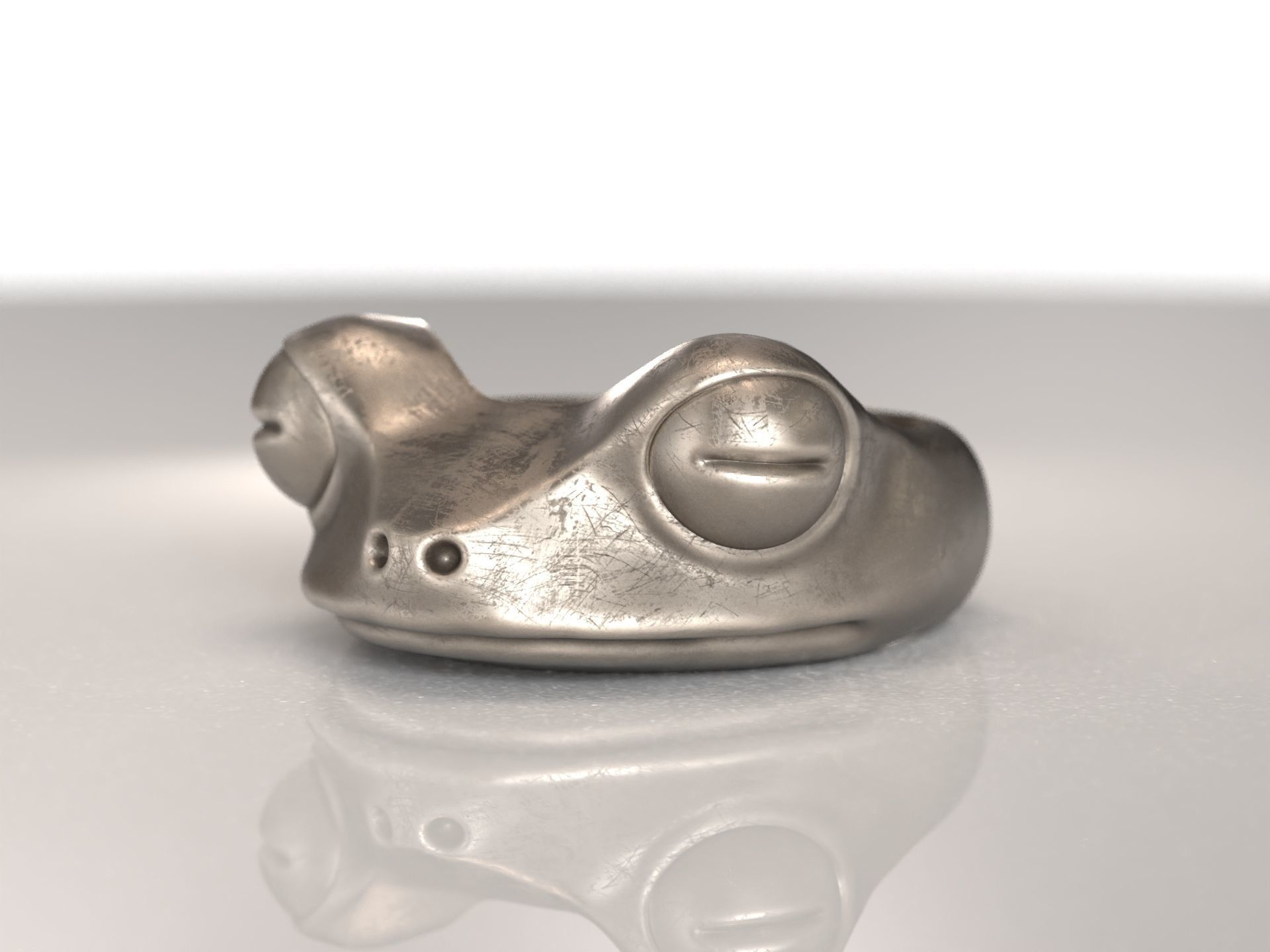 Frog Ring 3D print model_4
