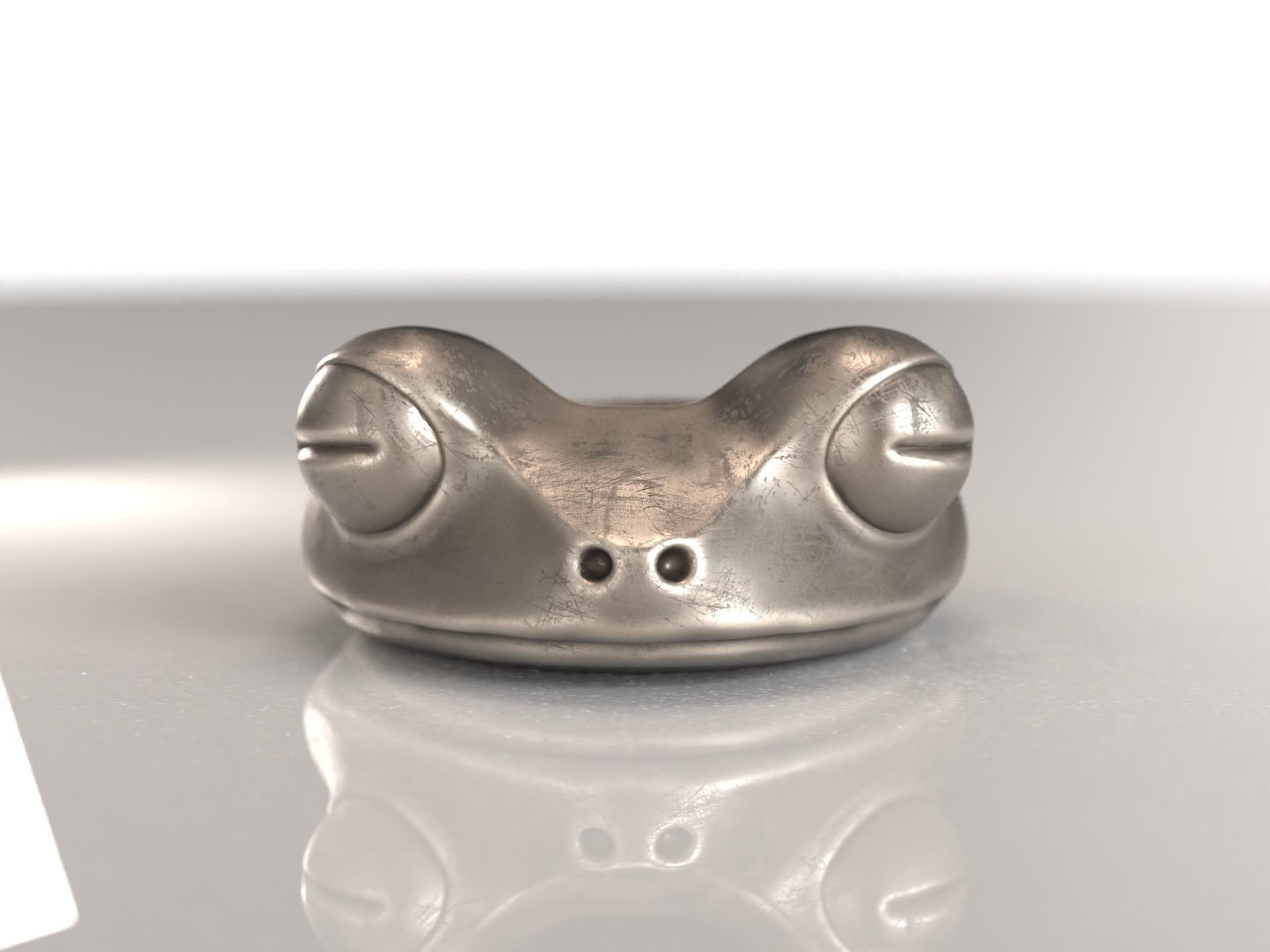 Frog Ring 3D print model_3