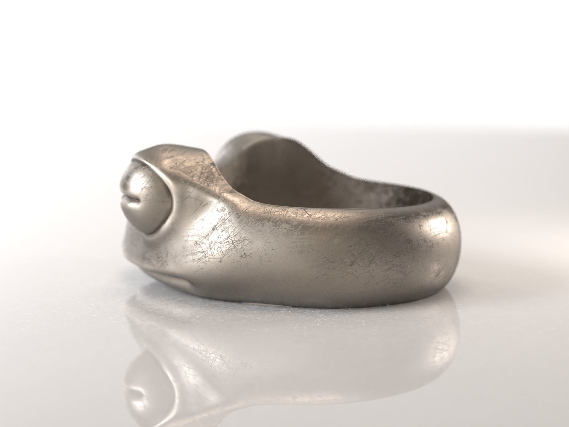 Frog Ring 3D print model_6