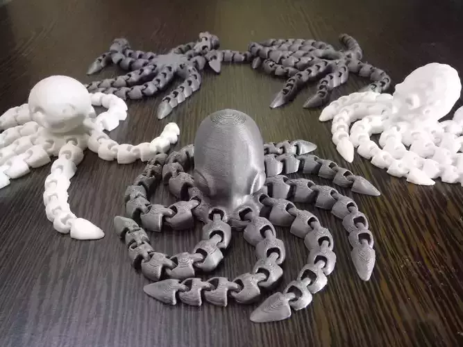 3D-printed articulated flexi octopuses 3D Model Collection