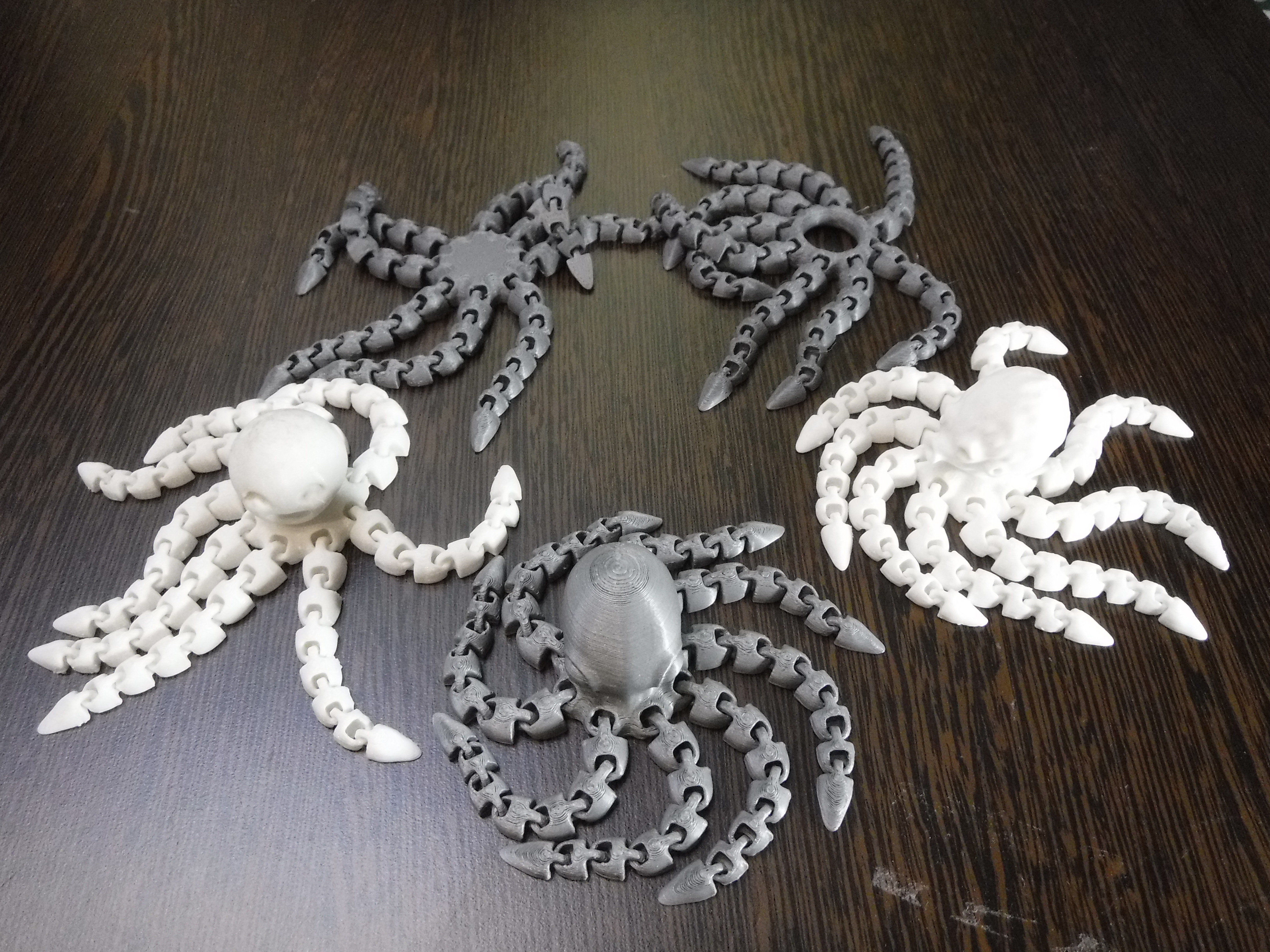 3D-printed articulated flexi octopuses 3D Model Collection_7