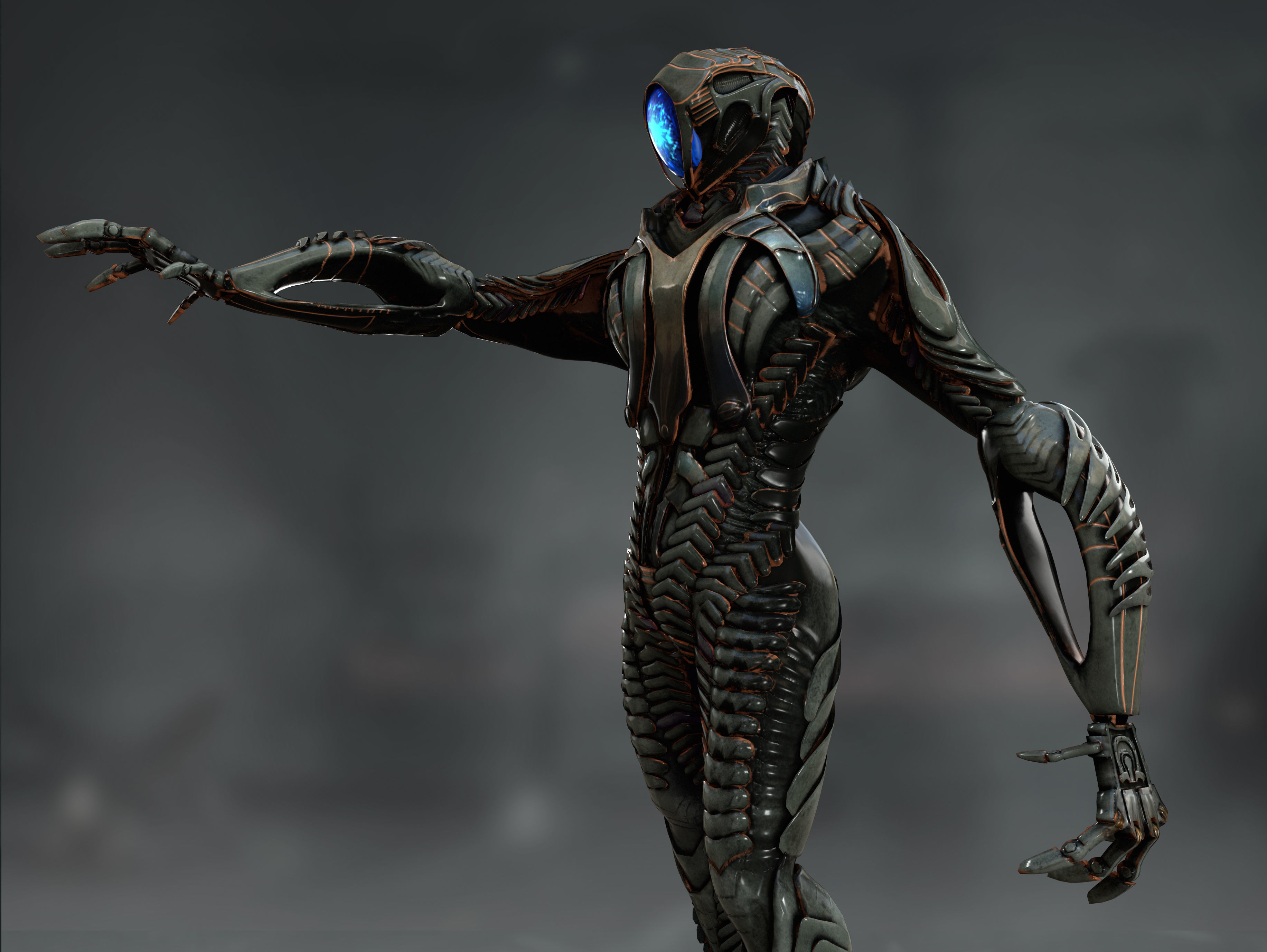 Robot from Lost in Space Low-poly 3D model_2