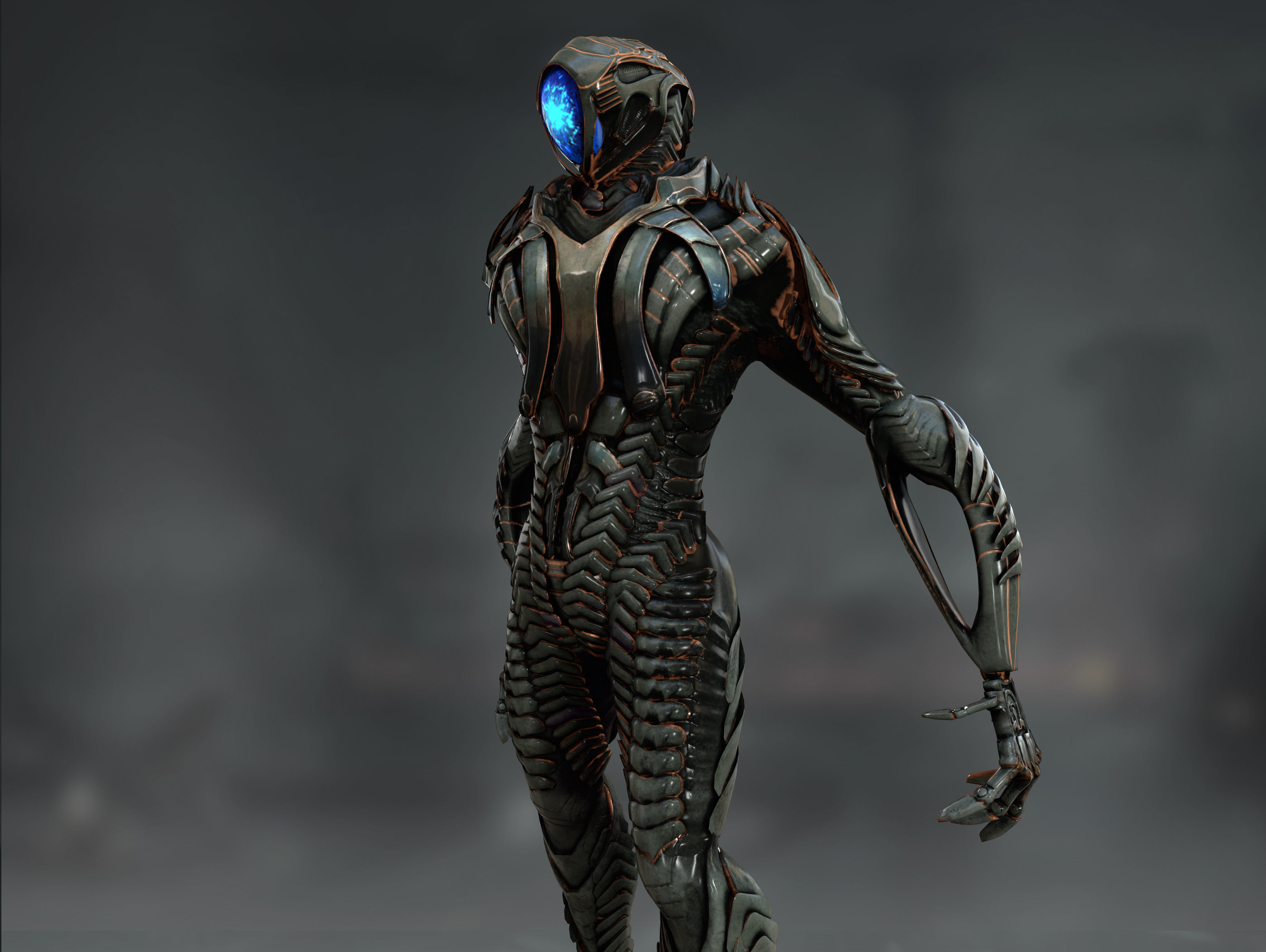 Robot from Lost in Space Low-poly 3D model_9