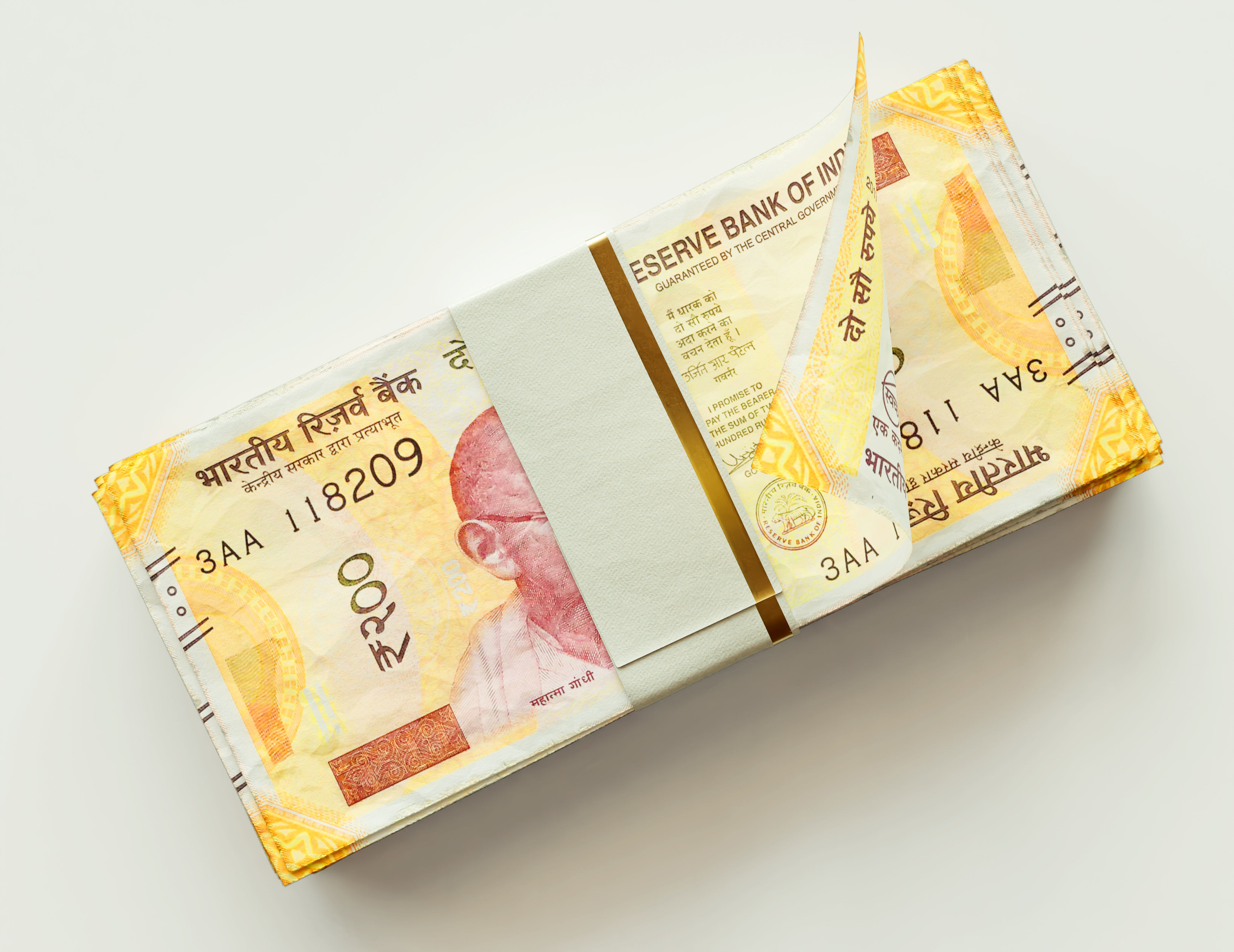 Cash Bundle India Rupee 3D model_2