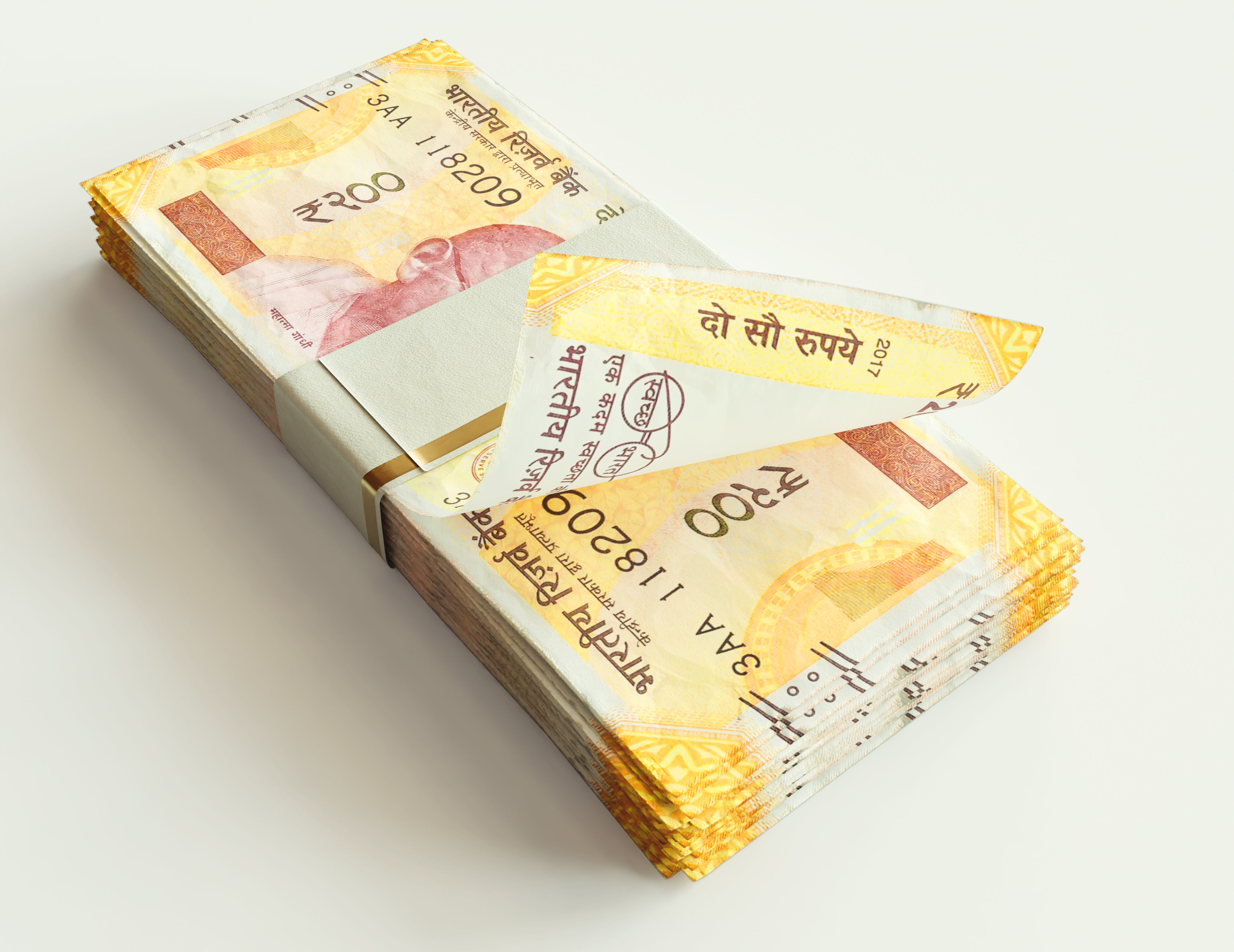 Cash Bundle India Rupee 3D model_5