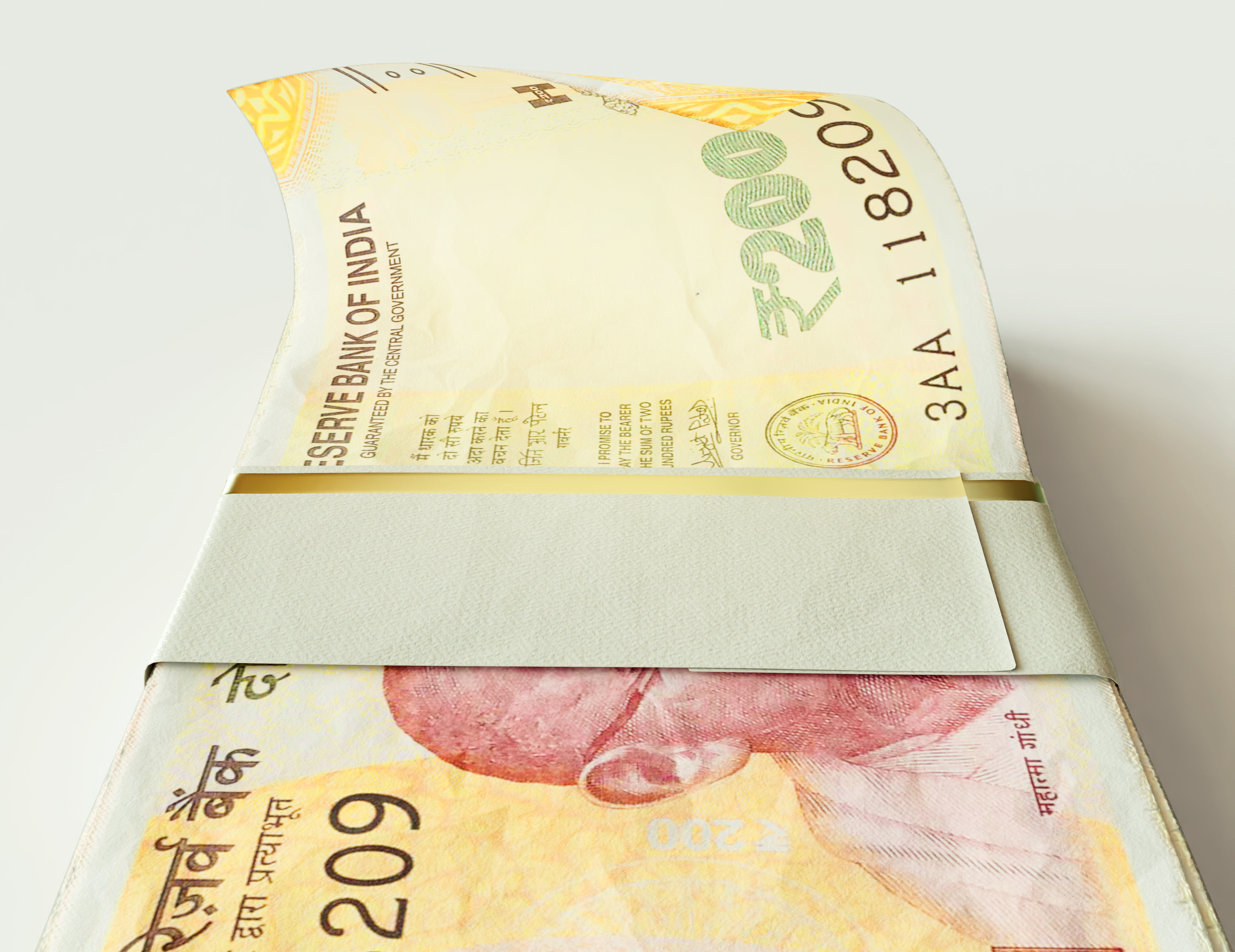 Cash Bundle India Rupee 3D model_4