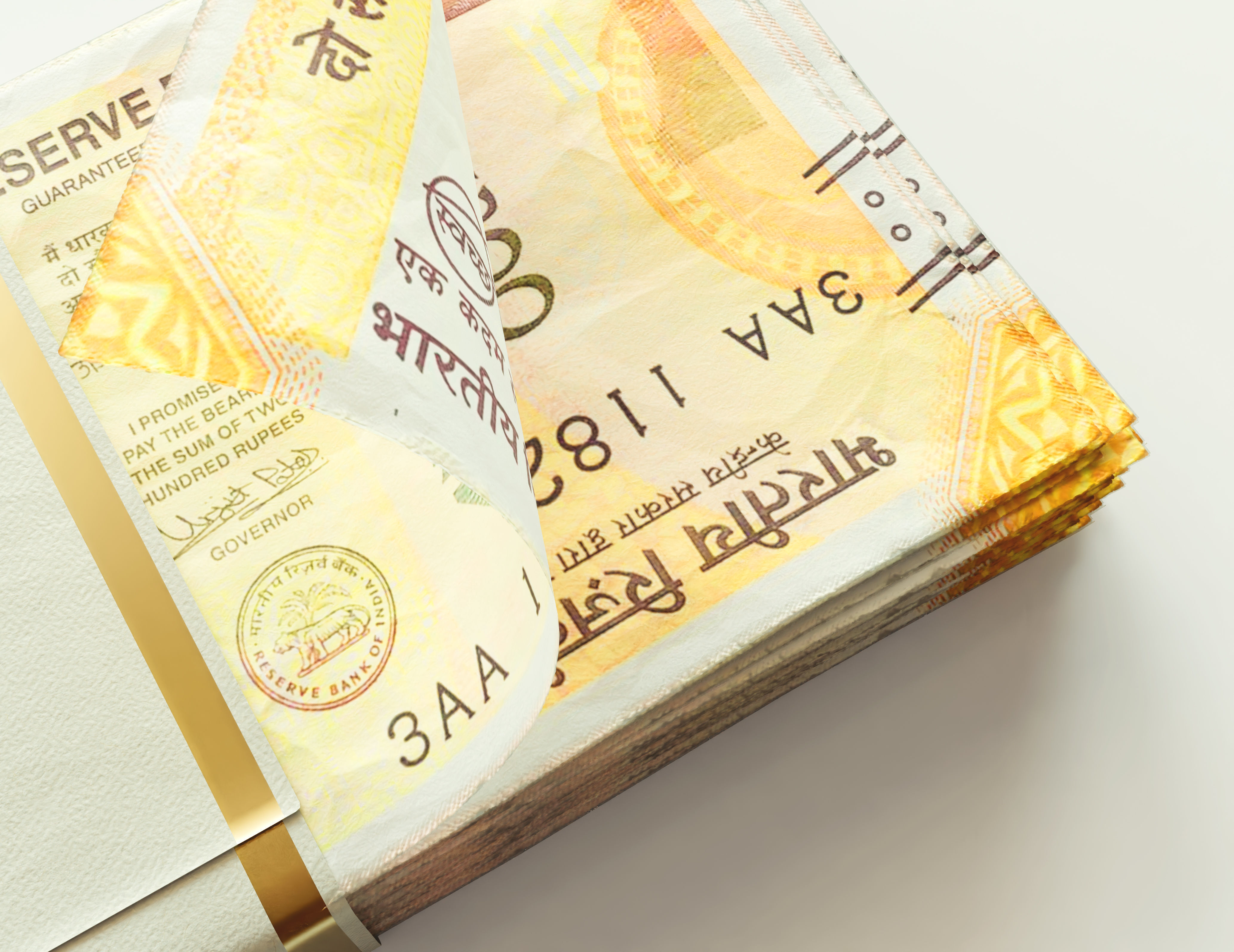 Cash Bundle India Rupee 3D model_1