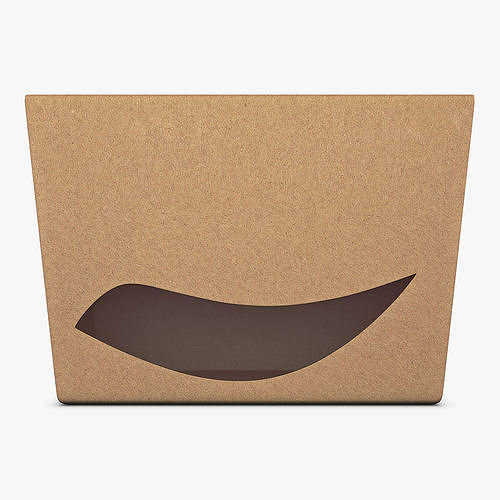Package Cardboard Trapezoid Box With Window M 1 3D model 4
