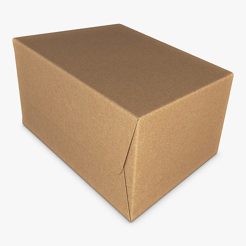 Package Cardboard Trapezoid Box With Window M 1 3D model 7