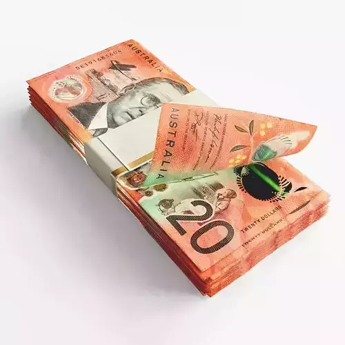 Cash Bundle Australia Dollar 3D model