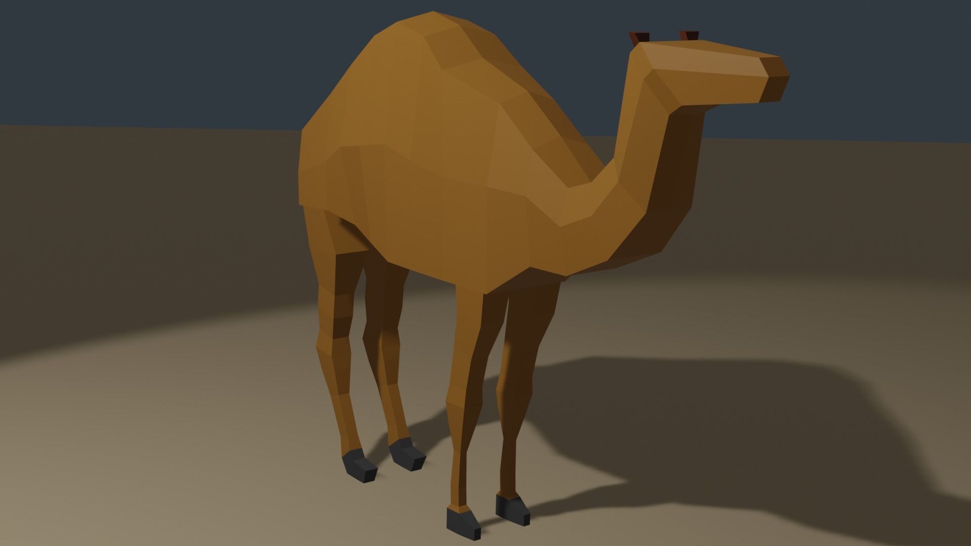Lowpoly Camel Free low-poly 3D model_1