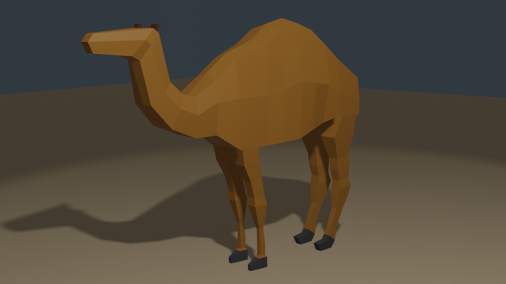 Lowpoly Camel Free low-poly 3D model_2
