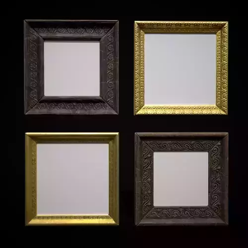 Decorative Painting Frames Low-poly 3D model Decorative Painting Frames Low-poly 3D model