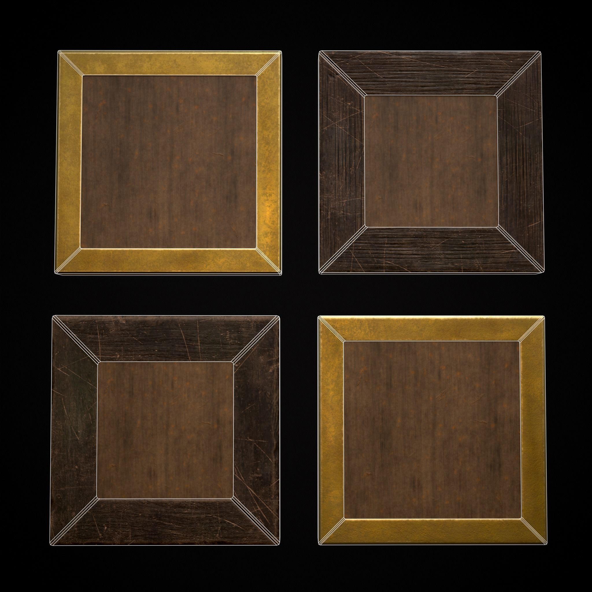 Decorative Painting Frames Low-poly 3D model_10