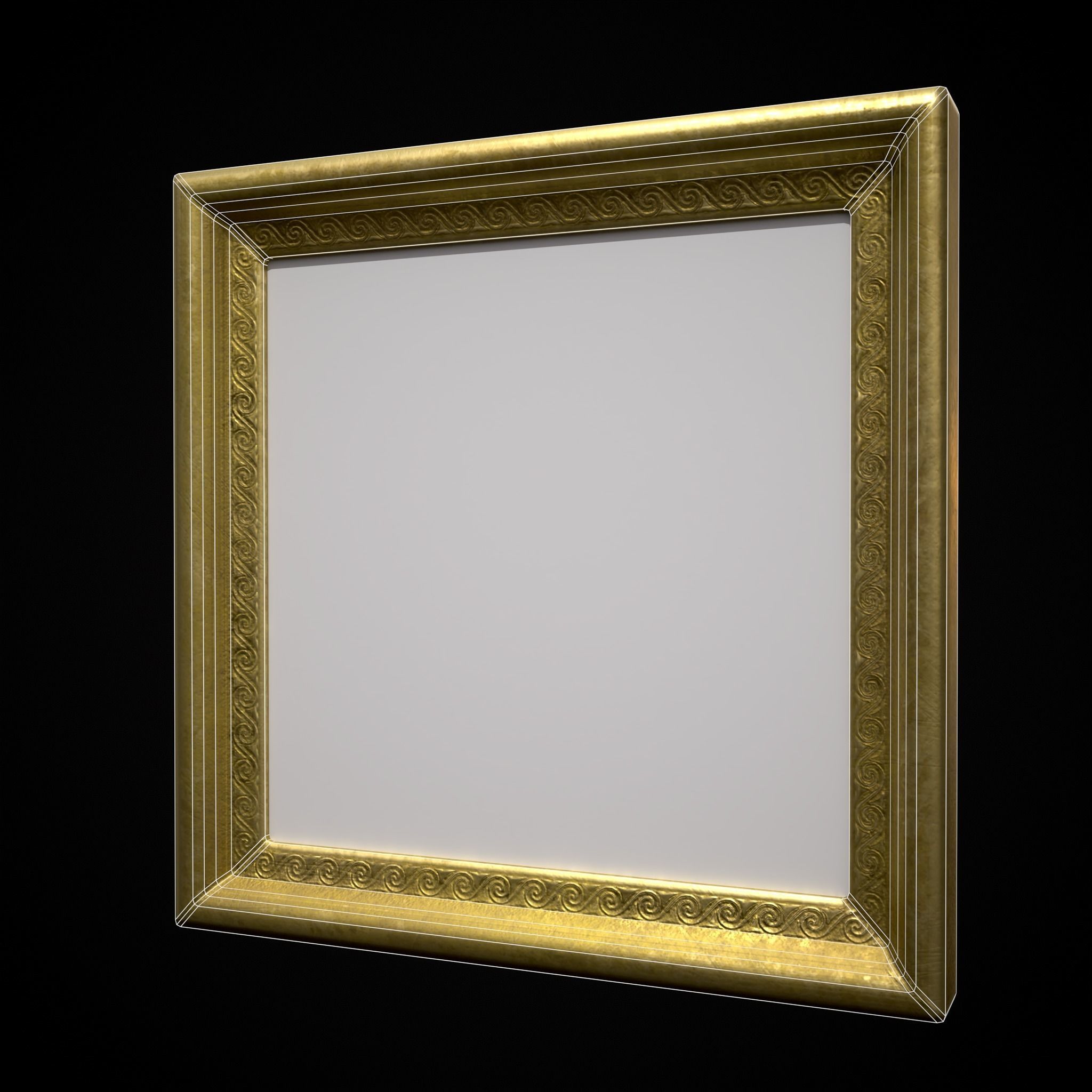 Decorative Painting Frames Low-poly 3D model_18