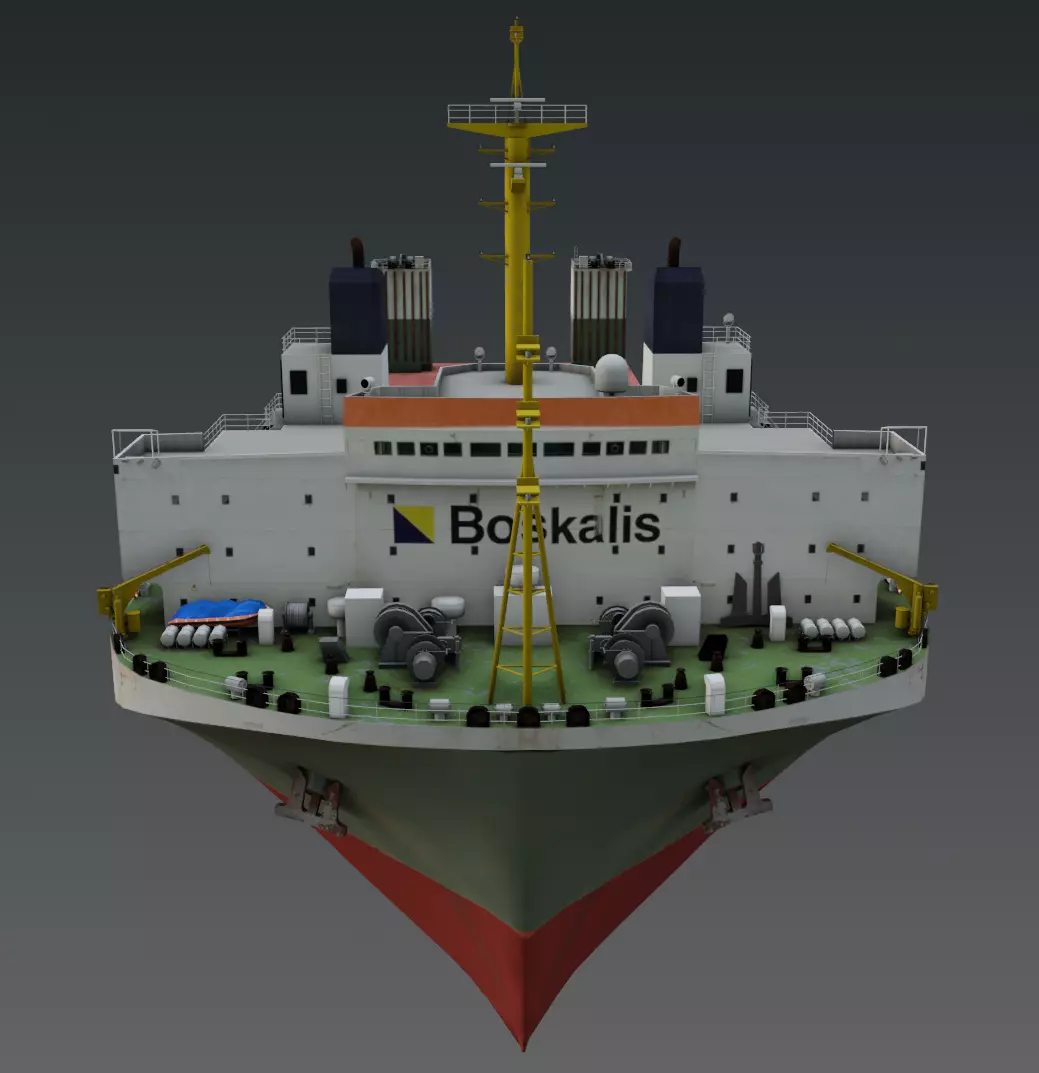 Mighty Servant Heavy Lift vessel 3d low-poly Low-poly 3D model_0